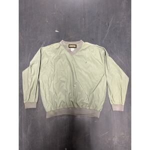 Remington Outdoor Clothing Windbreaker Jacket 100% Nylon V-Neck Beige Men’s XL